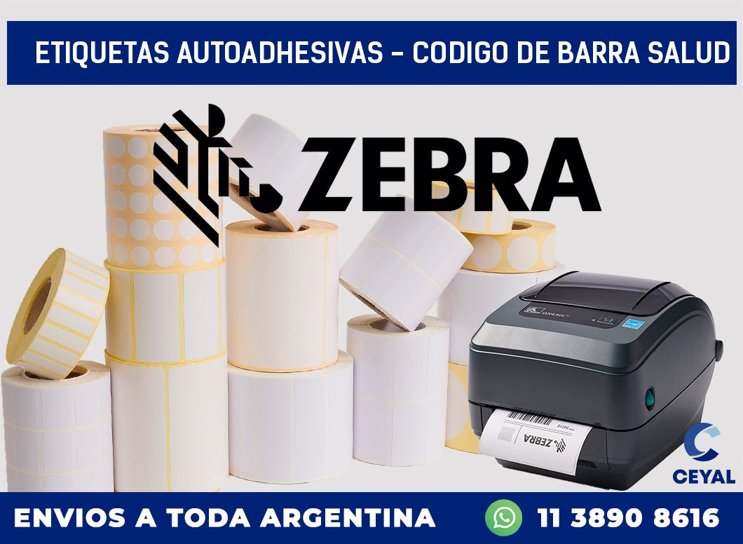 etiquetas autoadhesivas - codigo de barra salud