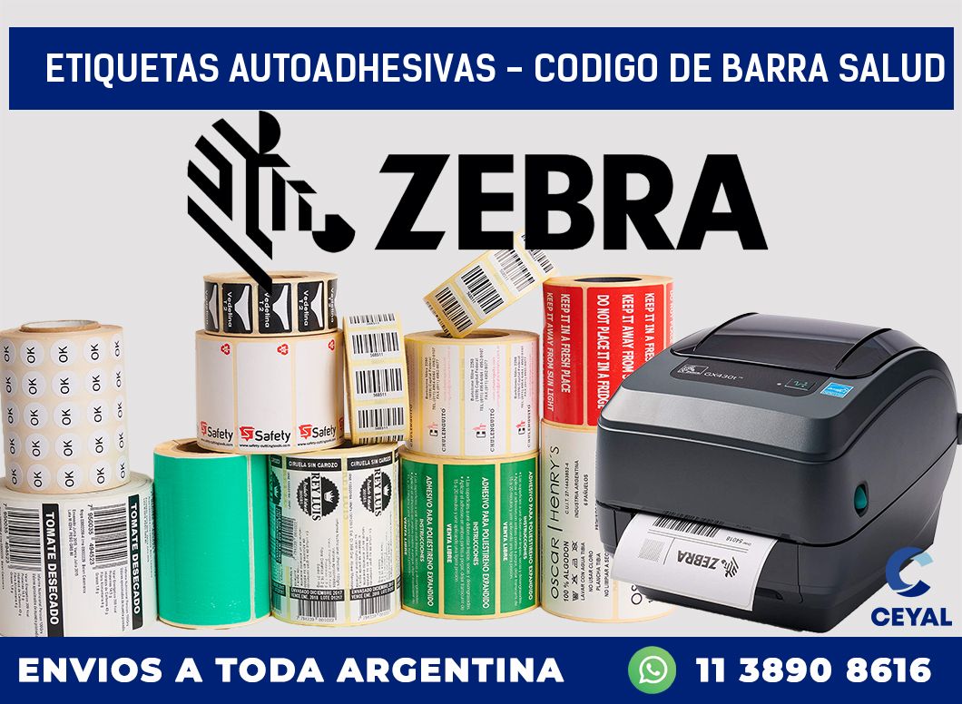 etiquetas autoadhesivas – codigo de barra salud