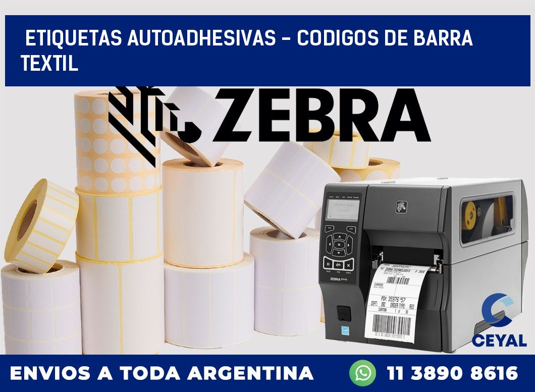 etiquetas autoadhesivas – codigos de barra textil