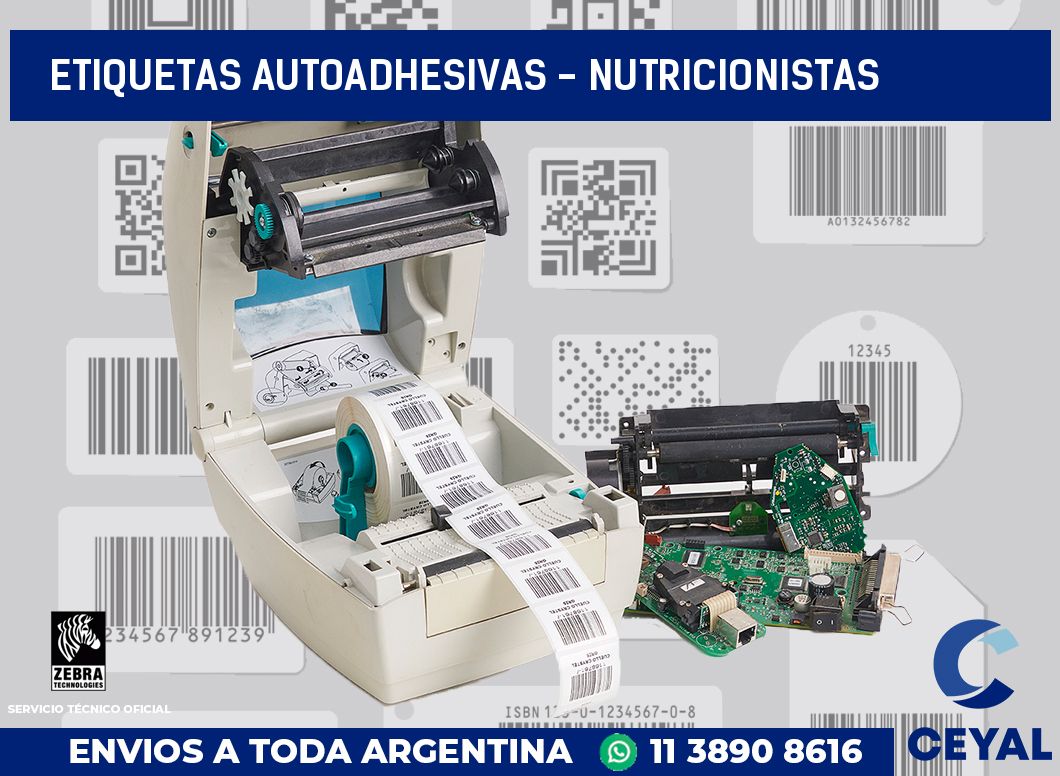 etiquetas autoadhesivas - nutricionistas