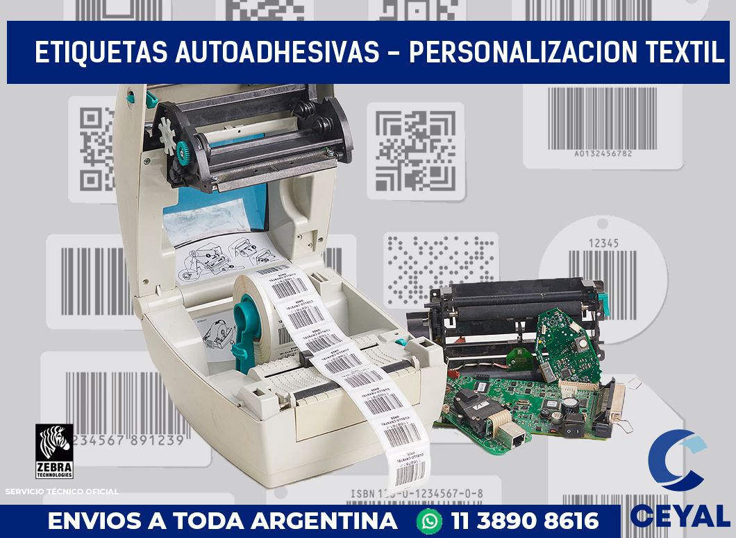 etiquetas autoadhesivas - personalizacion textil