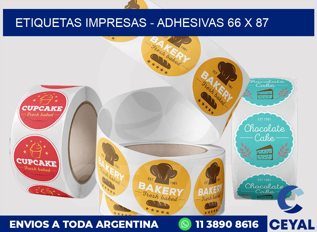 etiquetas impresas – Adhesivas 66 x 87