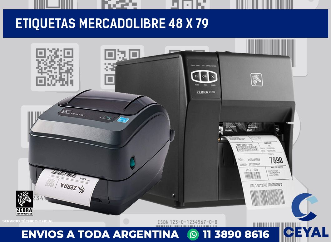 etiquetas mercadolibre 48 x 79