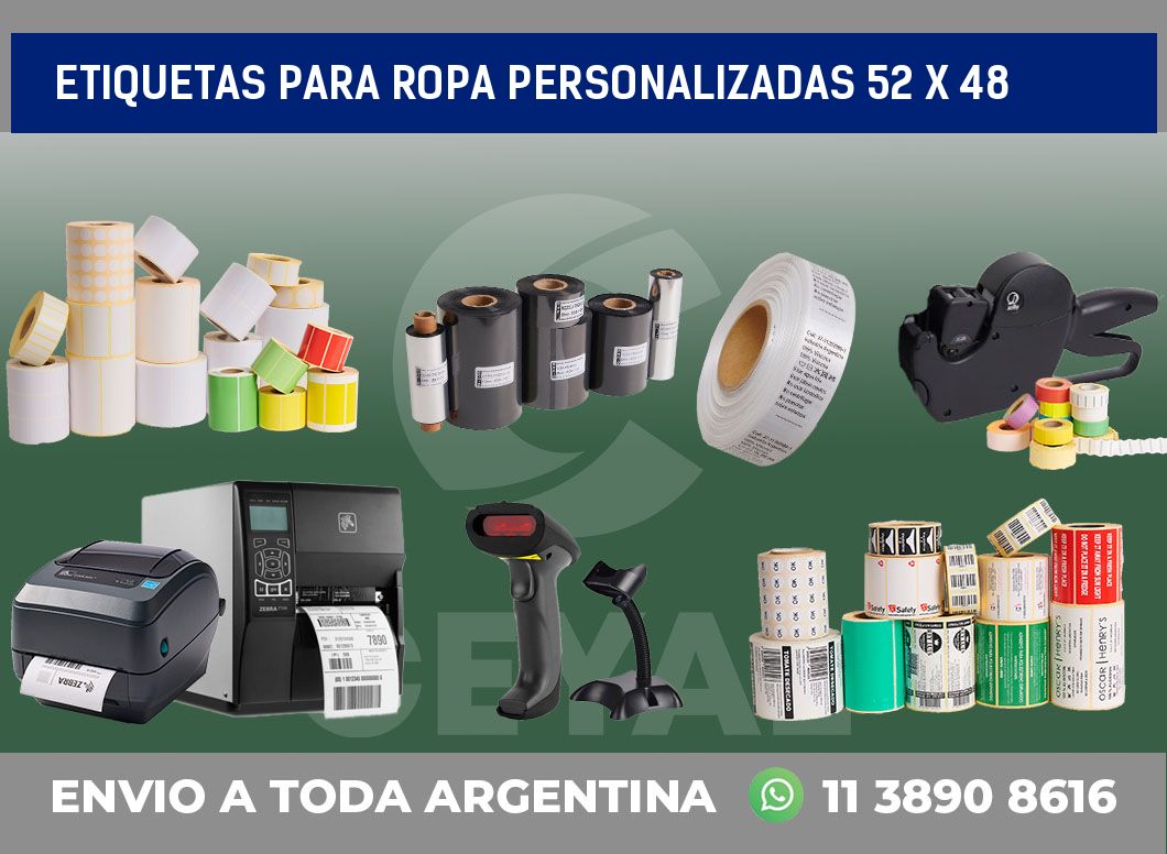 etiquetas para ropa personalizadas 52 x 48