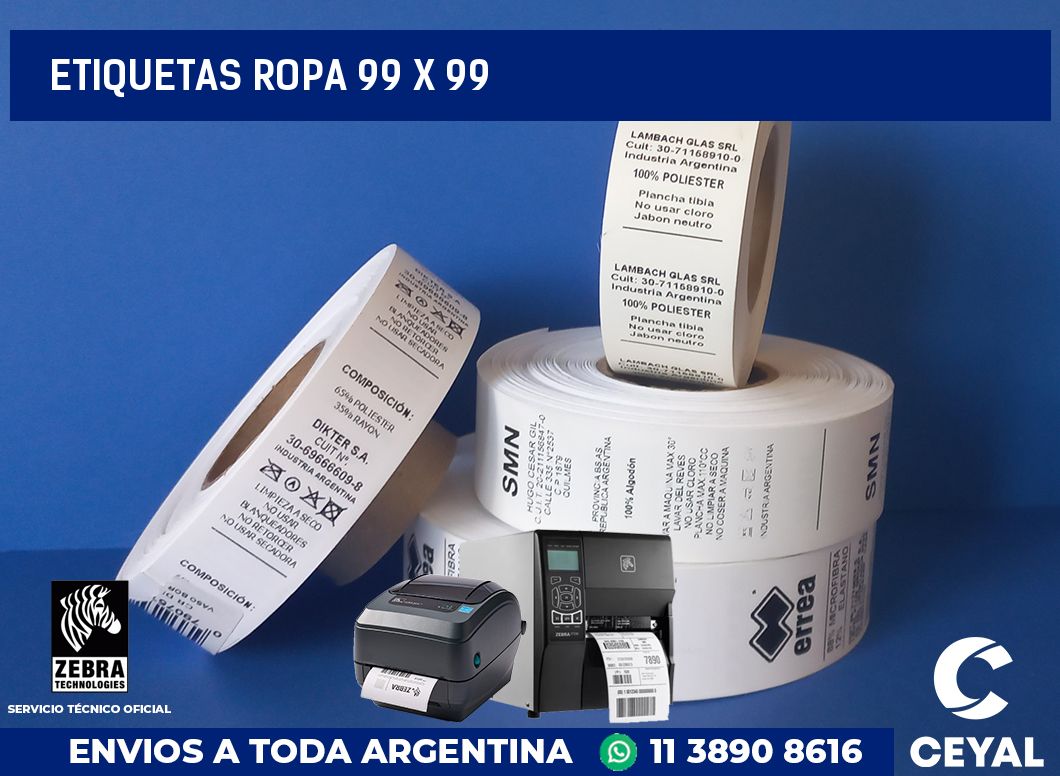 etiquetas ropa 99 x 99