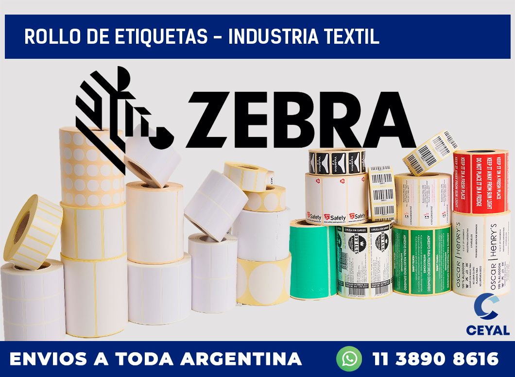 rollo de etiquetas - Industria textil