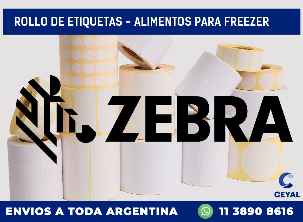 rollo de etiquetas – alimentos para freezer