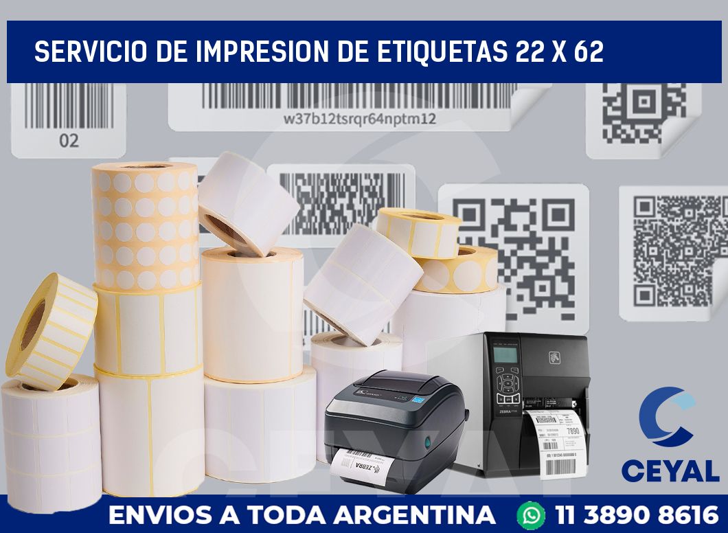 servicio de impresion de etiquetas 22 x 62