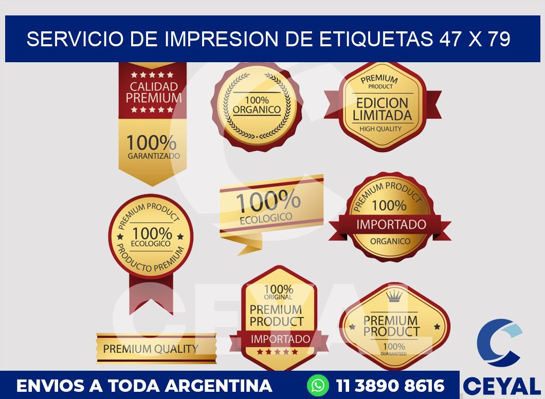 servicio de impresion de etiquetas 47 x 79