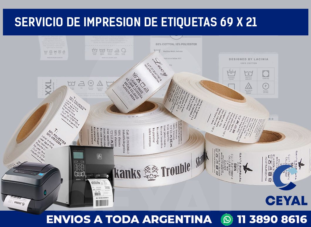 servicio de impresion de etiquetas 69 x 21