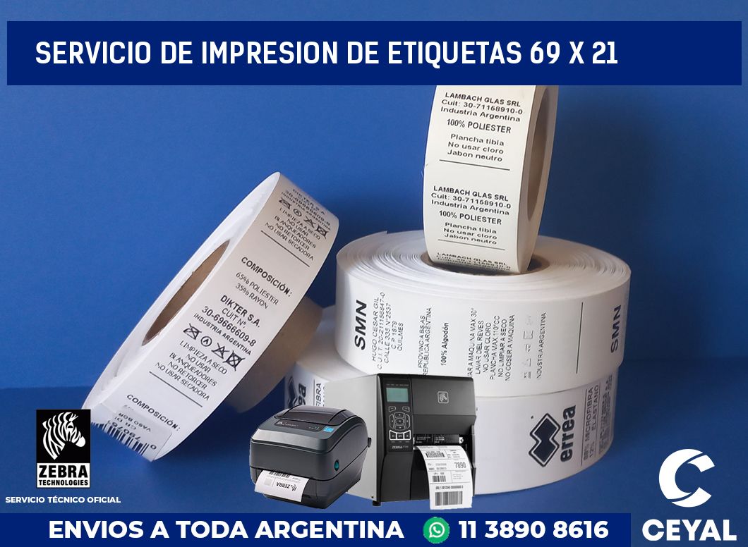 servicio de impresion de etiquetas 69 x 21