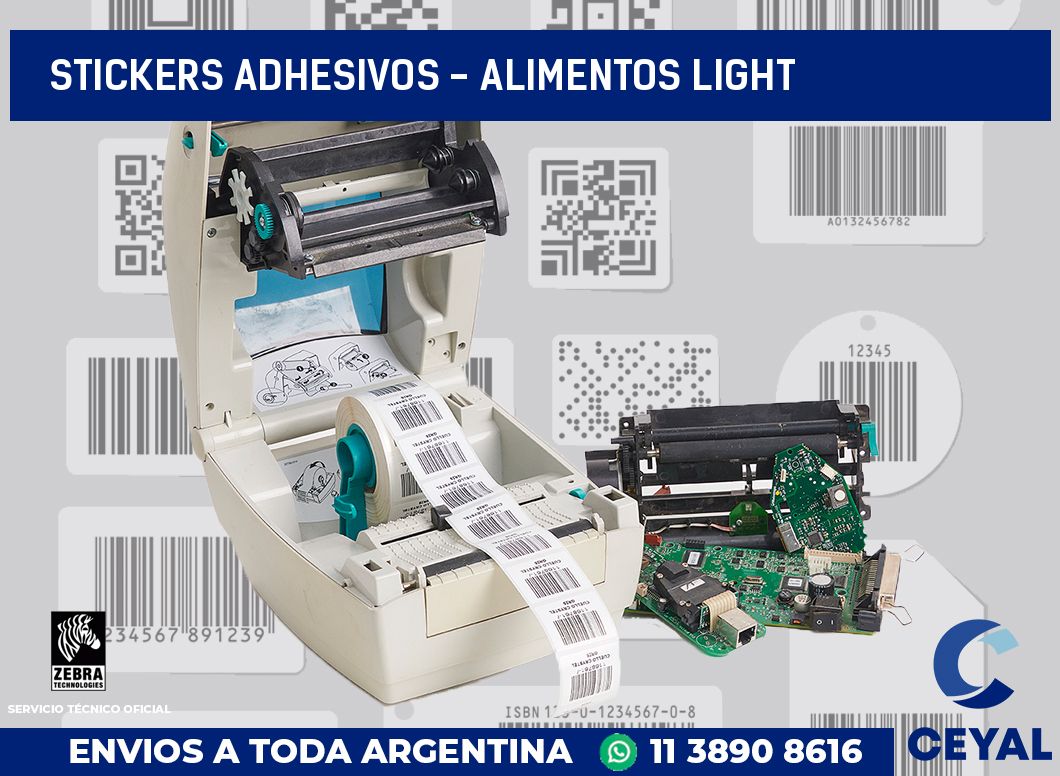 stickers adhesivos - alimentos light