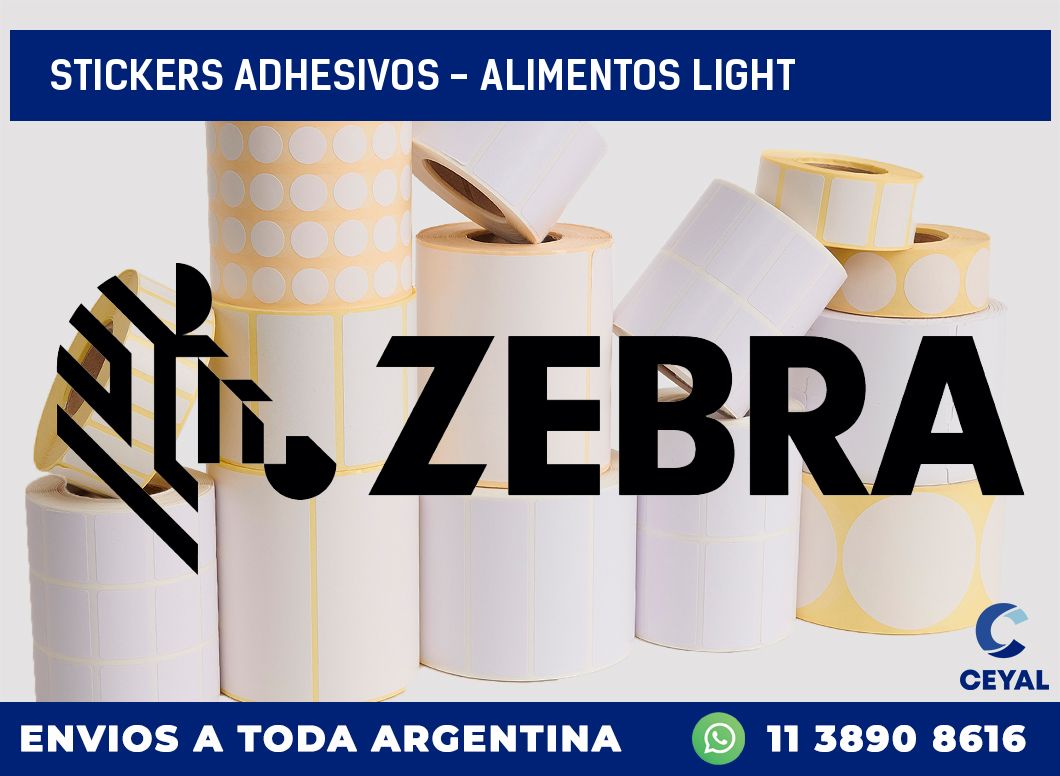 stickers adhesivos – alimentos light