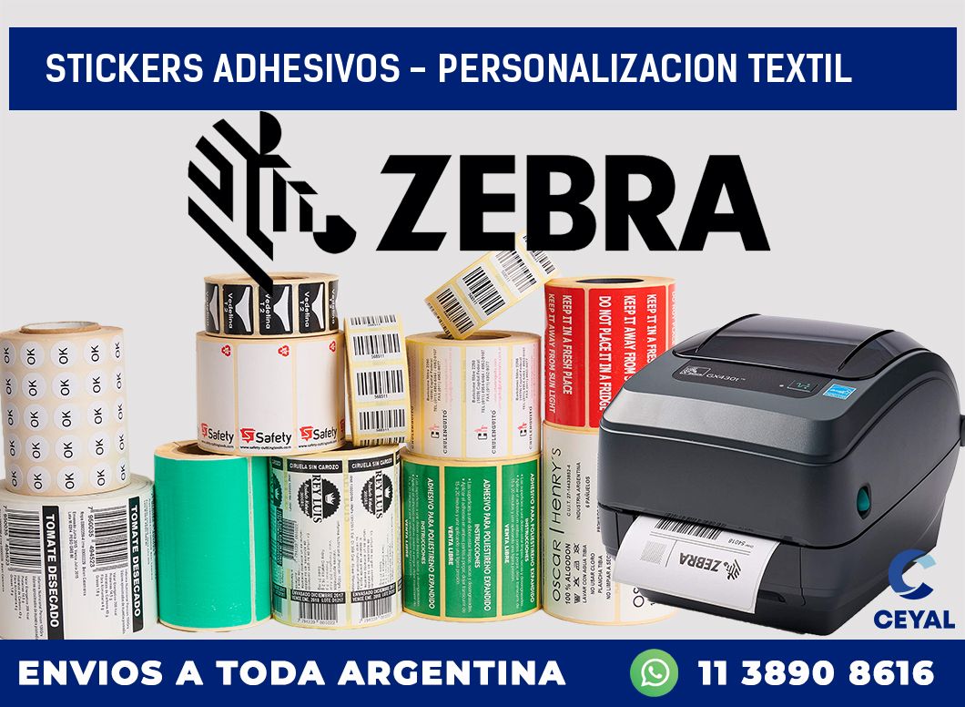 stickers adhesivos - personalizacion textil