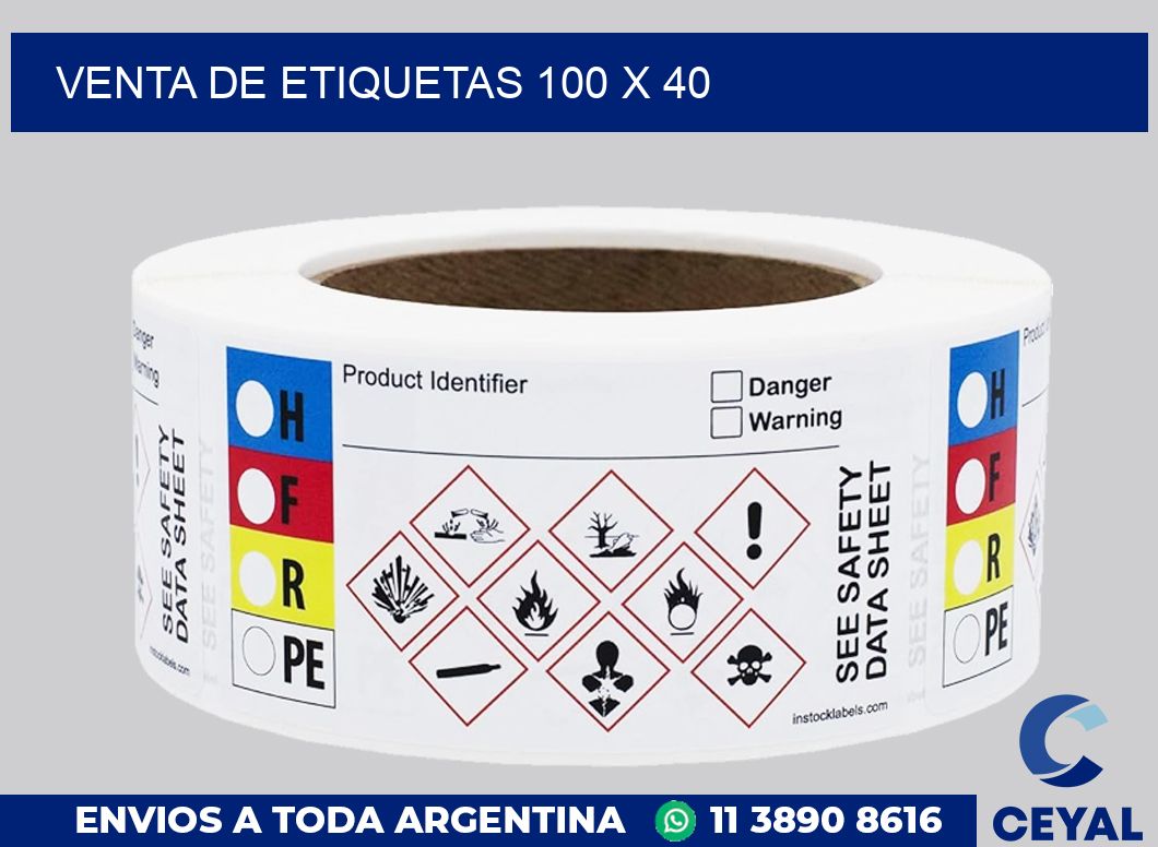 venta de etiquetas 100 x 40