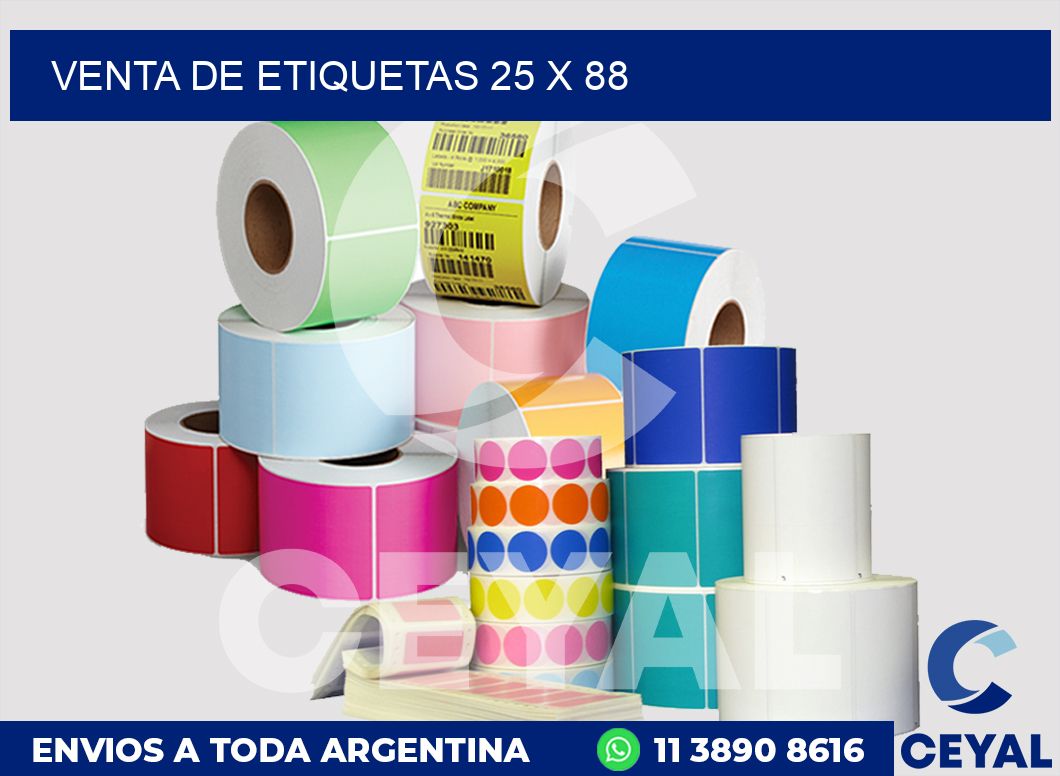 venta de etiquetas 25 x 88