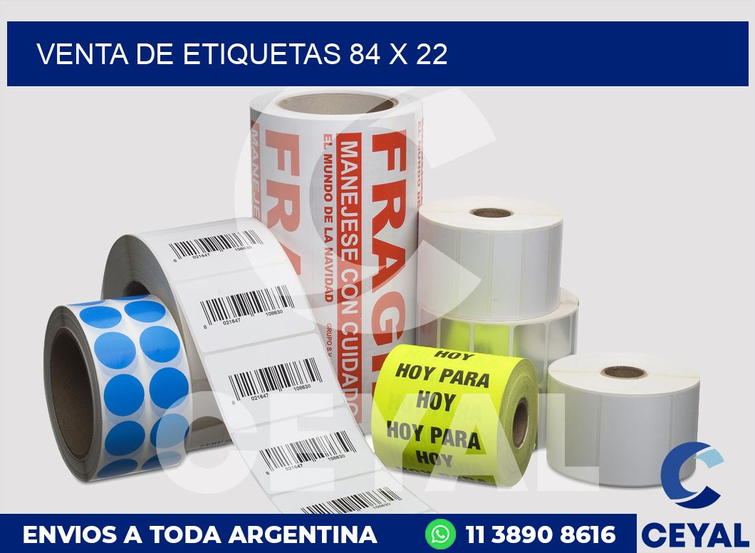 venta de etiquetas 84 x 22