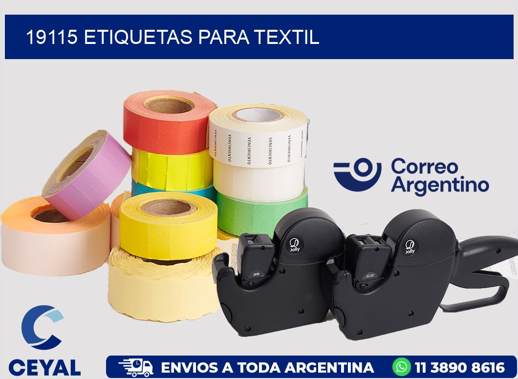 19115 etiquetas para textil