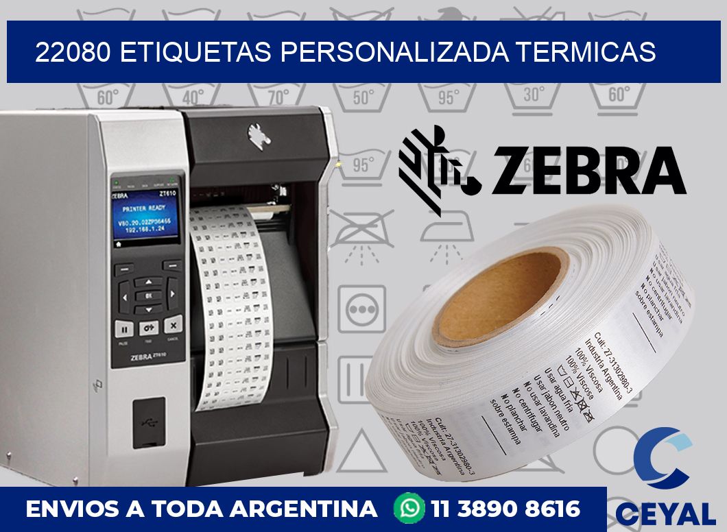 22080 etiquetas personalizada termicas