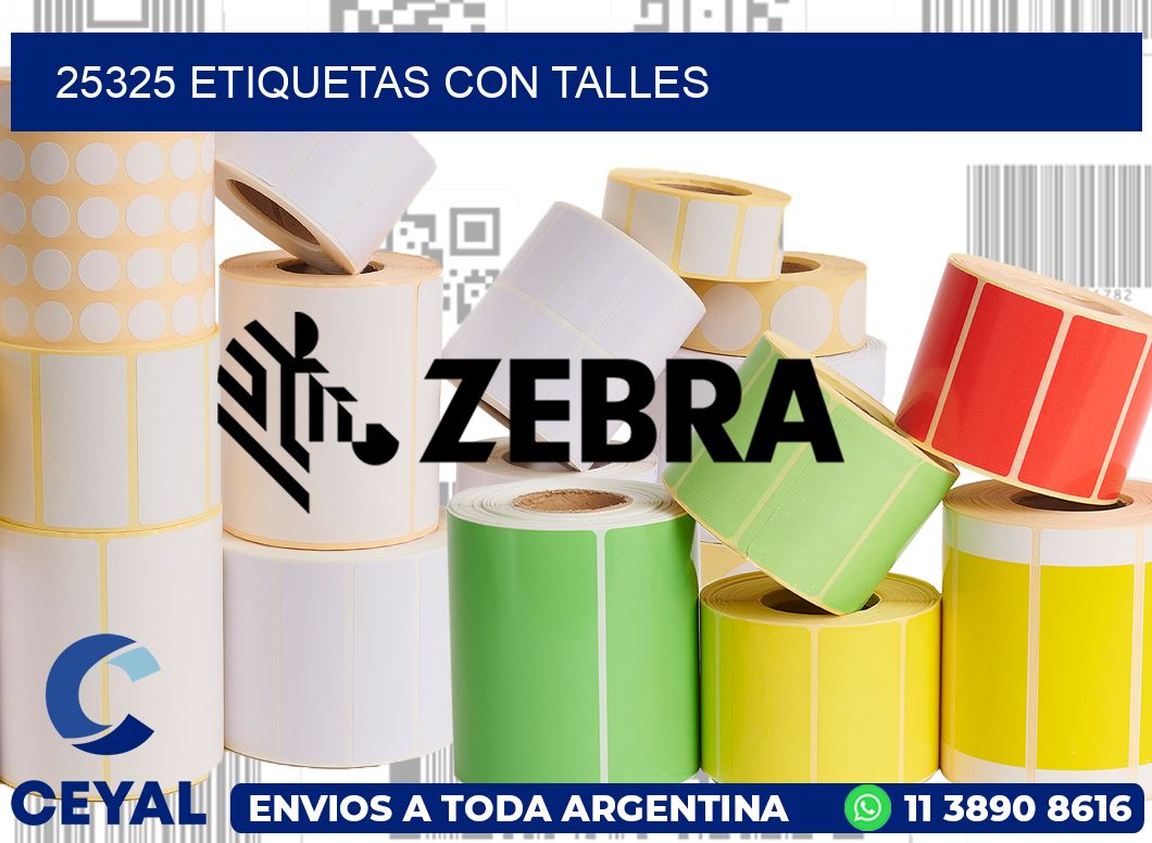 25325 Etiquetas con talles