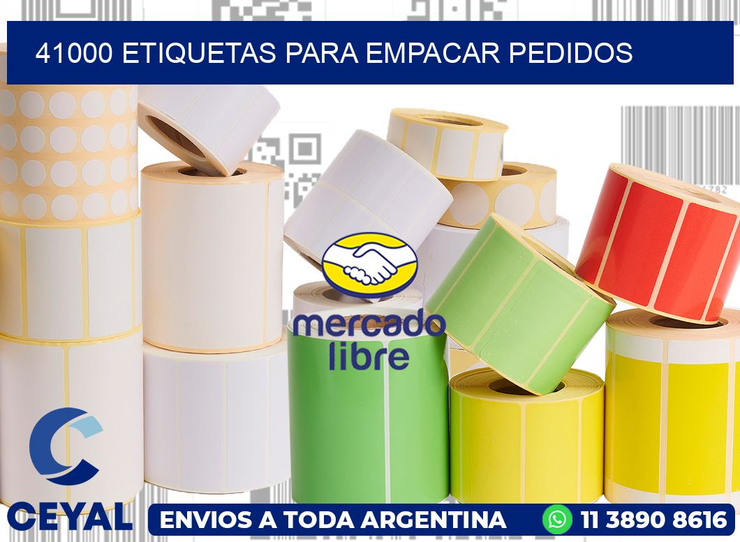 41000 etiquetas para empacar pedidos