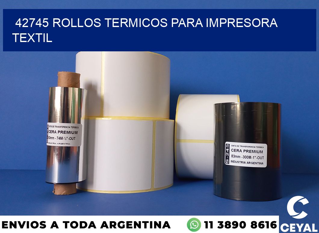 42745 rollos termicos para impresora textil