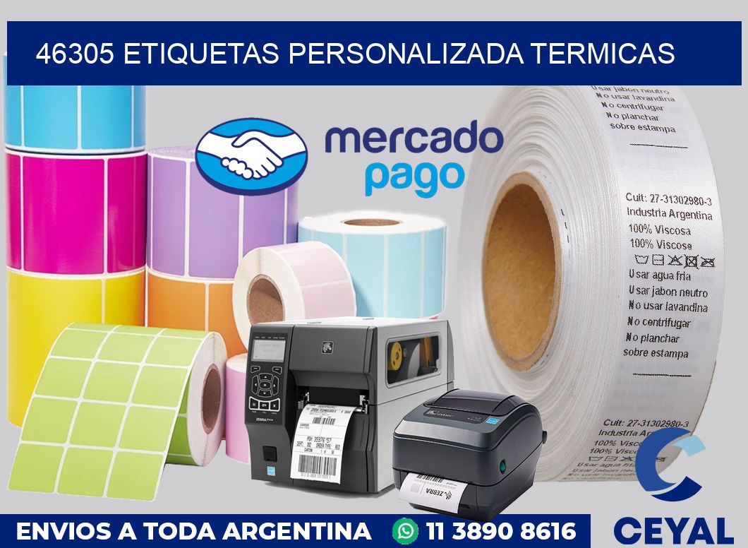 46305 etiquetas personalizada termicas