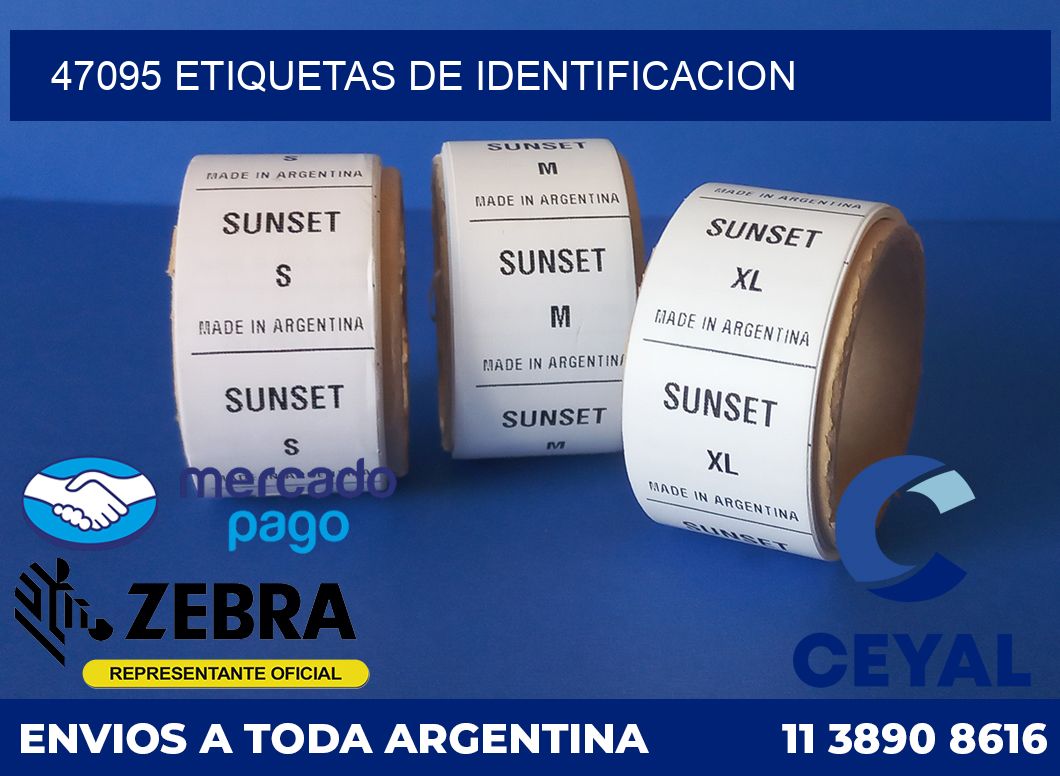 47095 Etiquetas de identificacion