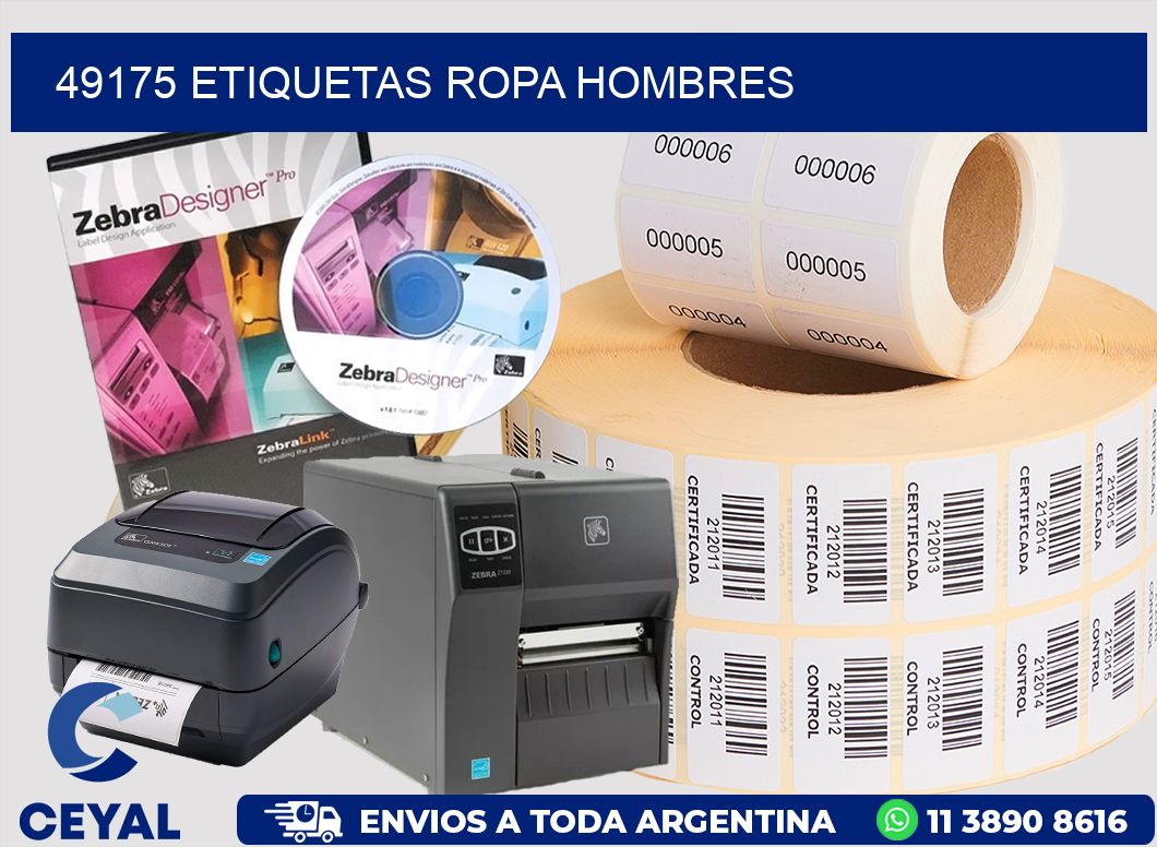 49175 Etiquetas ropa hombres