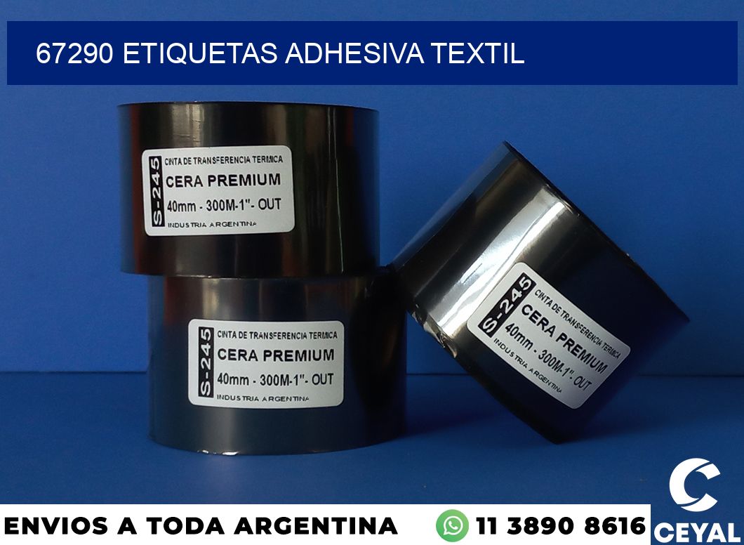 67290 etiquetas adhesiva textil