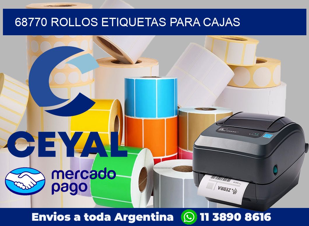 68770 Rollos etiquetas para cajas