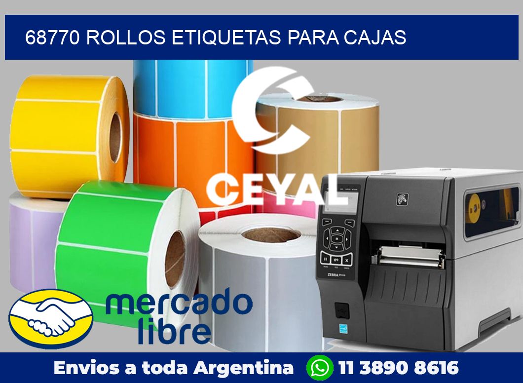 68770 Rollos etiquetas para cajas