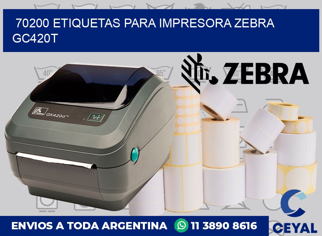 70200 etiquetas para impresora zebra GC420T