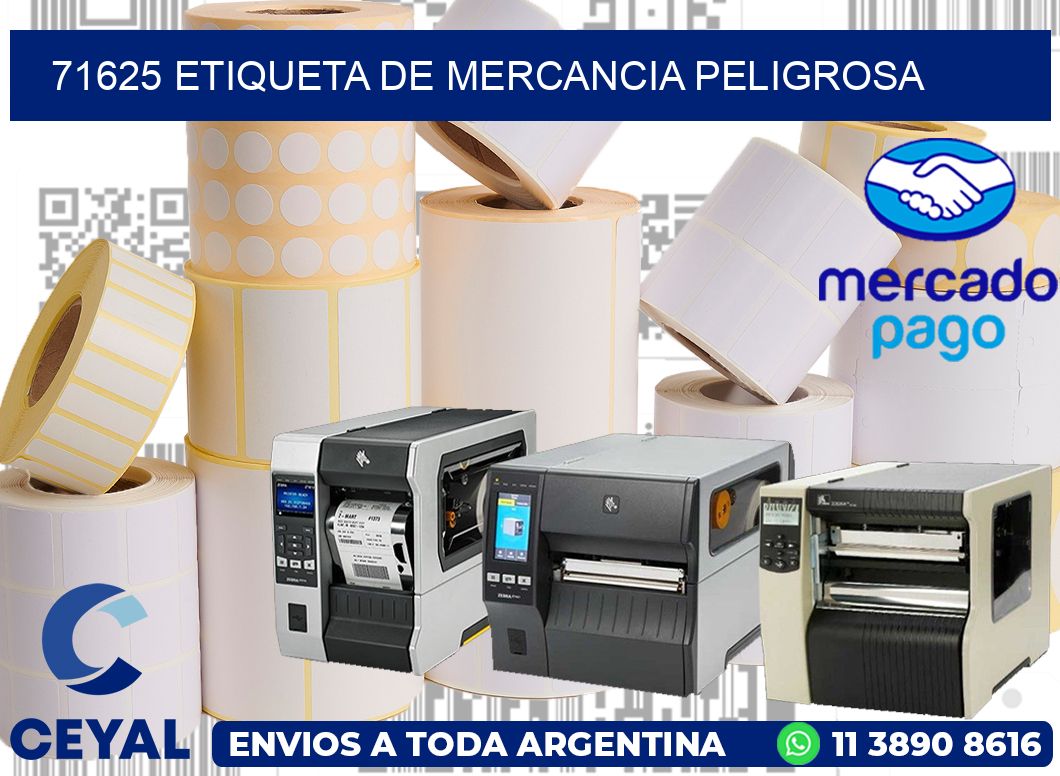 71625 Etiqueta de mercancia peligrosa