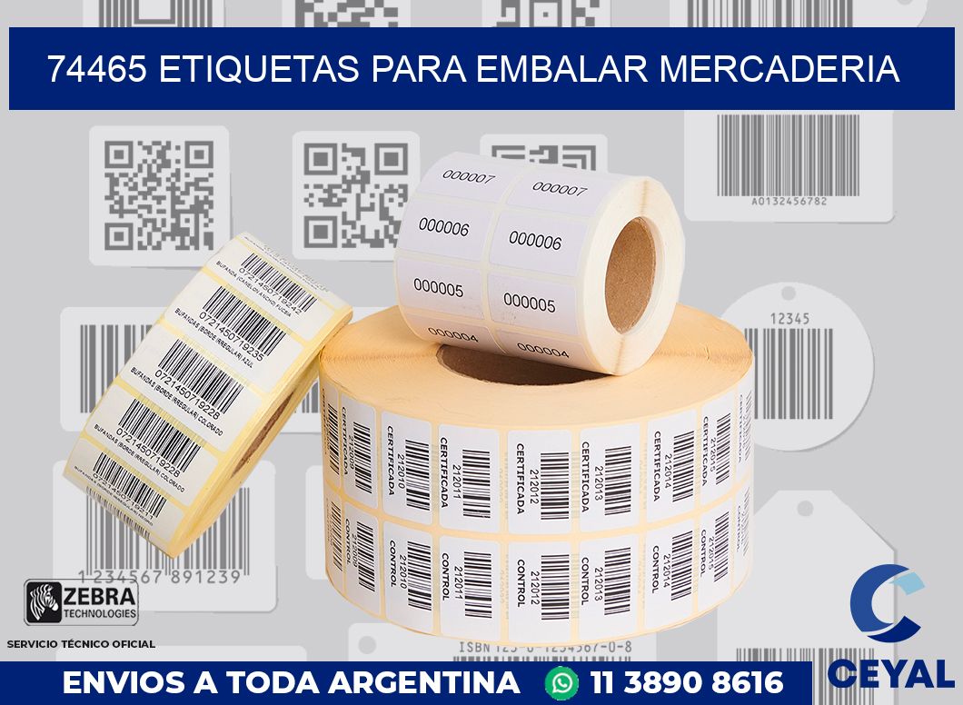 74465 Etiquetas para embalar mercaderia