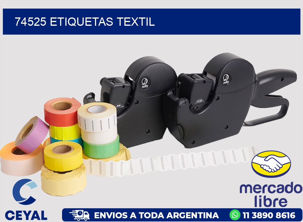 74525 etiquetas textil