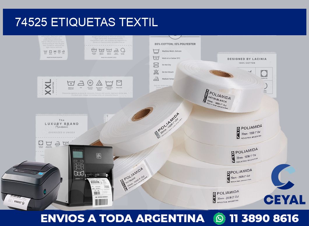 74525 etiquetas textil