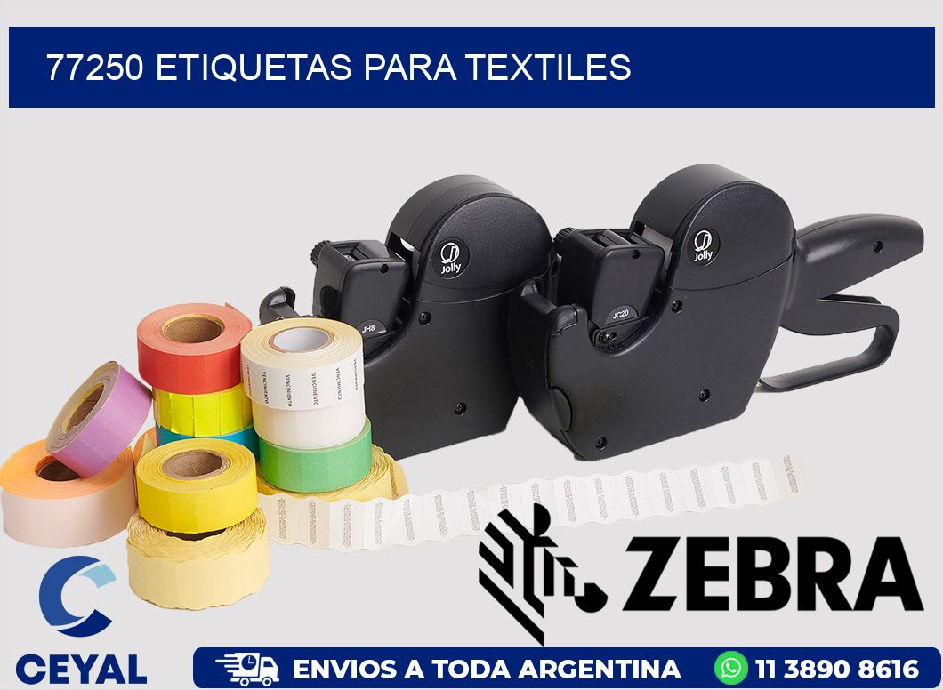 77250 etiquetas para textiles