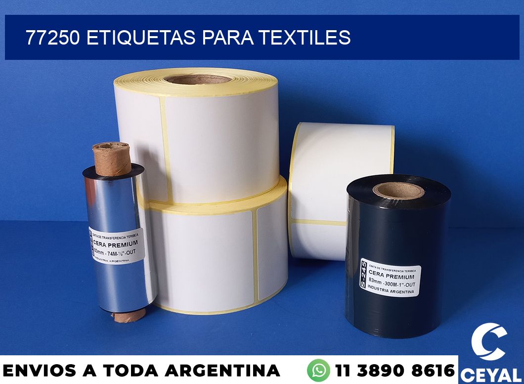 77250 etiquetas para textiles