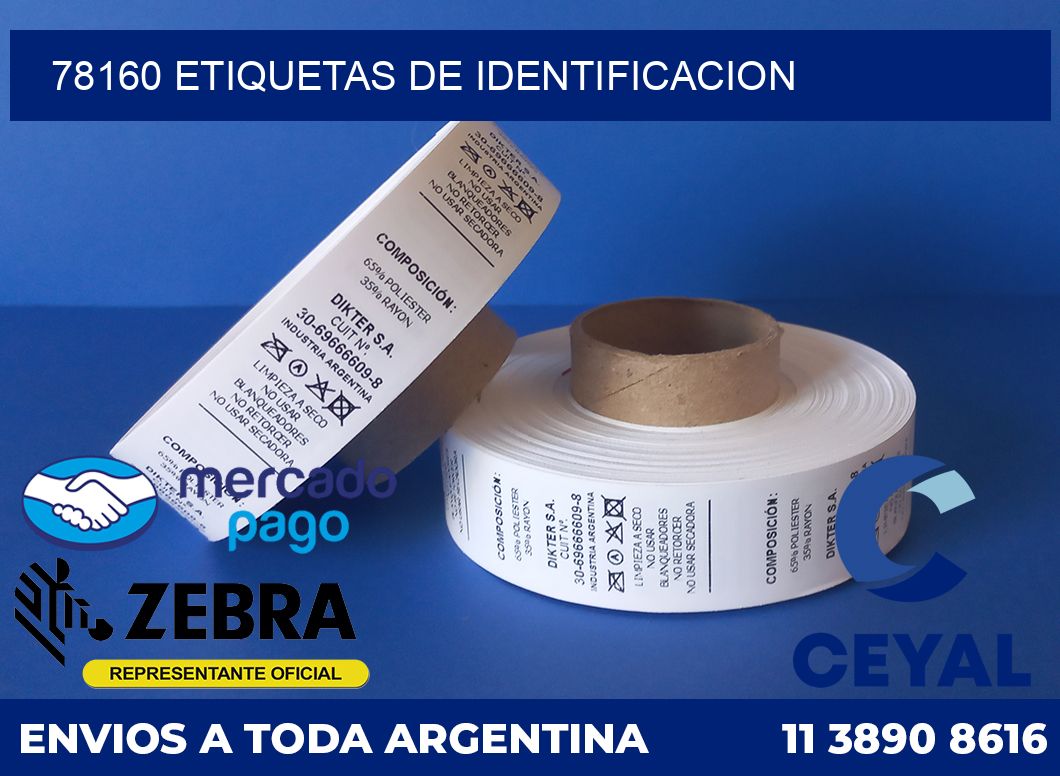 78160 Etiquetas de identificacion