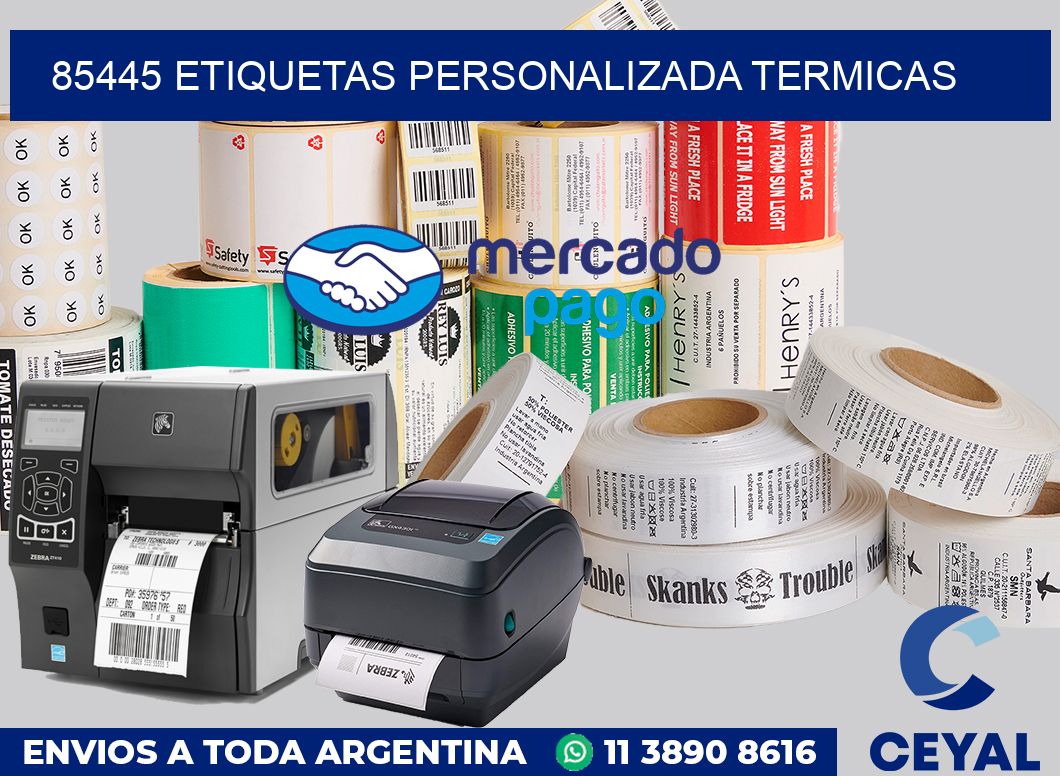 85445 etiquetas personalizada termicas