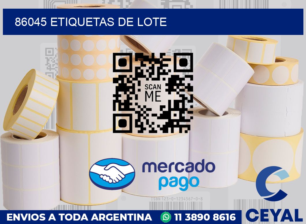 86045 Etiquetas de lote