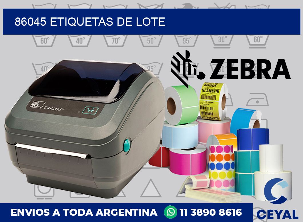 86045 Etiquetas de lote