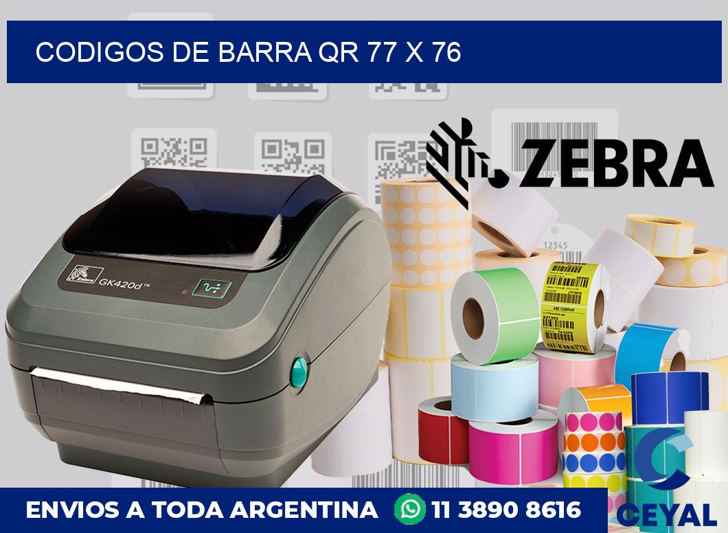 Codigos de barra QR 77 x 76