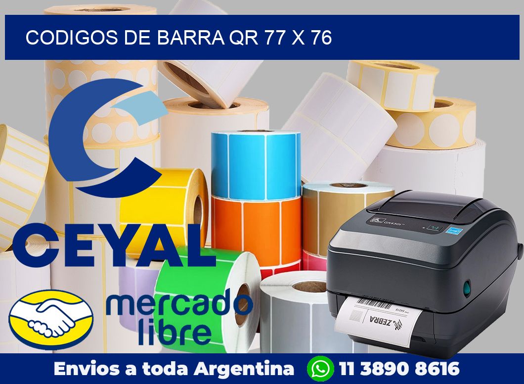 Codigos de barra QR 77 x 76