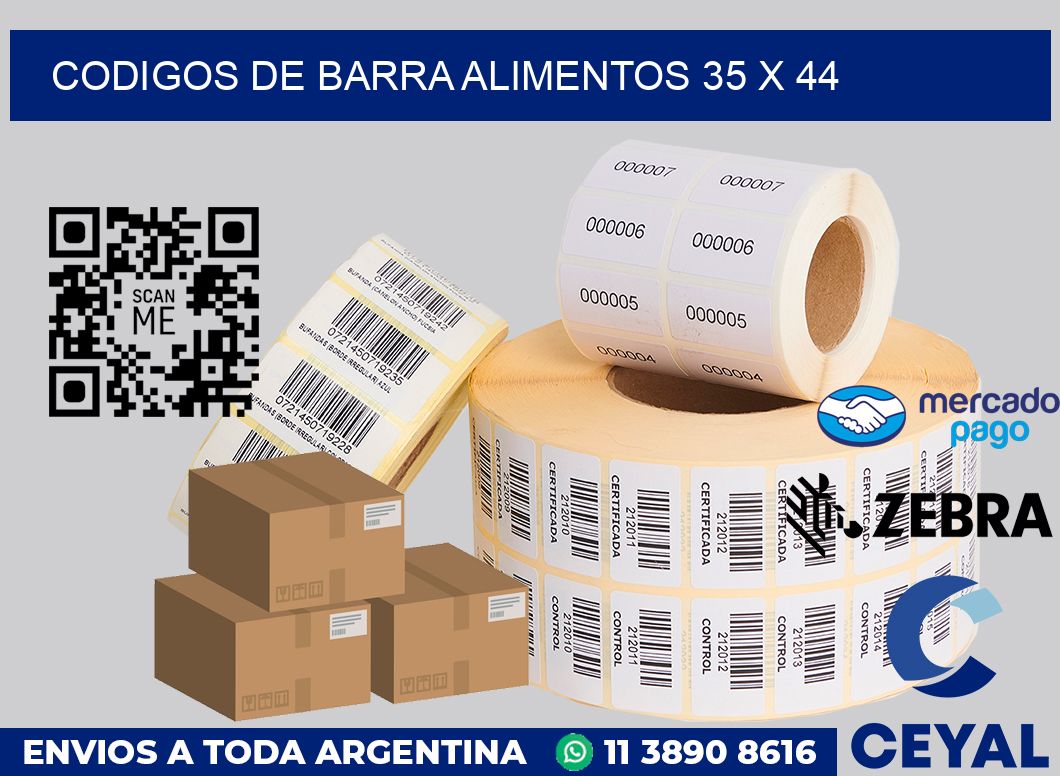 Codigos de barra alimentos 35 x 44