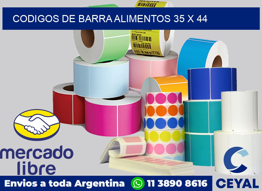 Codigos de barra alimentos 35 x 44