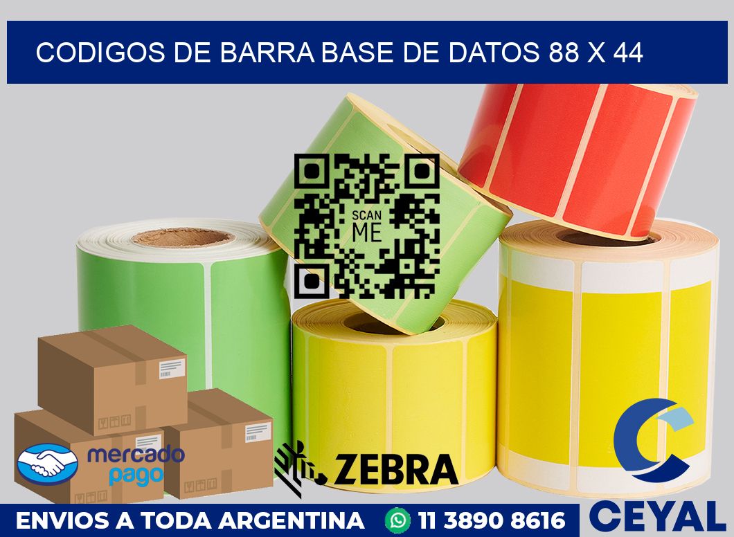 Codigos de barra base de datos 88 x 44