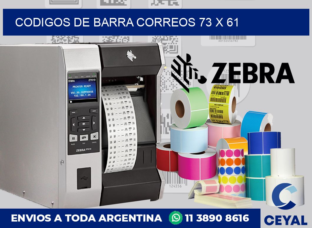 Codigos de barra correos 73 x 61