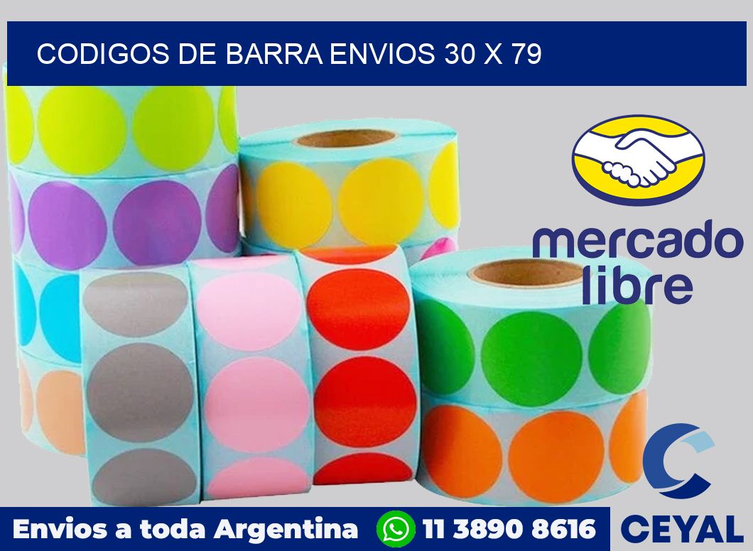 Codigos de barra envios 30 x 79